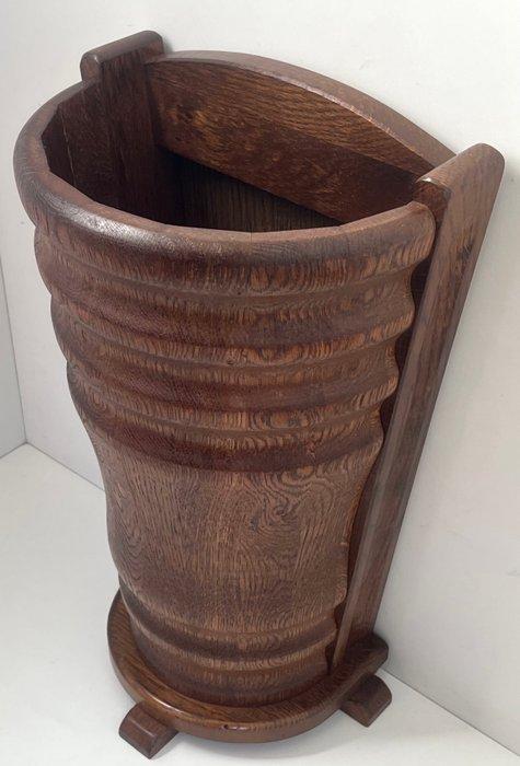 Paraplustandaard/rek - Eik - Paraplubak brutalist, Antiquités & Art, Art | Objets design