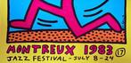 Keith Haring - “MONTREUX, 1983”. Gesigneerd in de plaat.