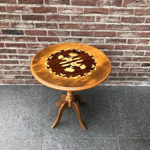 Bijzettafel - Mahonie - Guéridon wijntafeltje, Antiek en Kunst, Curiosa en Brocante