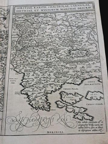 Italie - Alpi Tirolesi et Istrie; Abraham Ortelius - Rhetiae