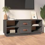 vidaXL Meuble TV Gris 100x34x40 cm Bois de pin massif, Verzenden, Neuf