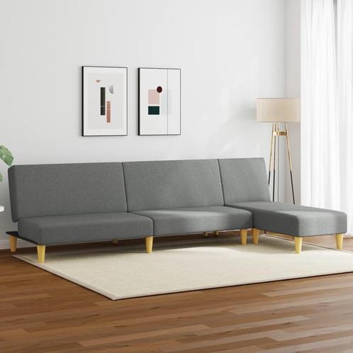 vidaXL 2-delige Loungeset stof donkergrijs, Huis en Inrichting, Zetels | Zetels, Nieuw, Verzenden