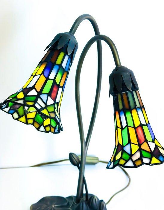 Tafellamp - Glas-in-lood, Antiek en Kunst, Curiosa en Brocante