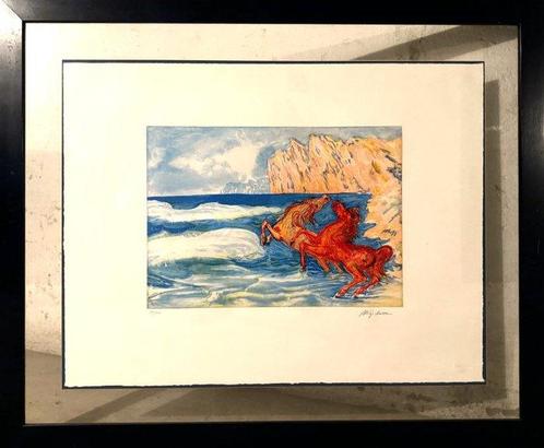 Aligi Sassu (1912-2000) - Cavalli a Cala Barca, Antiek en Kunst, Antiek | Overige Antiek