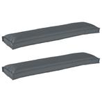 vidaXL Pallet Kussen Set 2 pcs Antraciet 150 x 40 x 8 cm, Huis en Inrichting, Verzenden, Nieuw