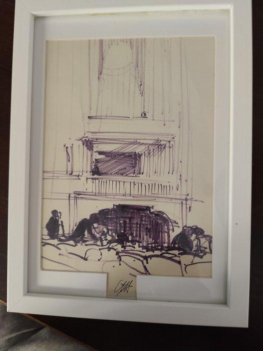 Pietro Annigoni (1910-1988) - Teatro La Pergola Firenze, Antiek en Kunst, Kunst | Schilderijen | Modern