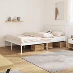 vidaXL Bedframe met hoofdbord metaal wit 160x200 cm, Huis en Inrichting, Slaapkamer | Bedden, Verzenden, Nieuw
