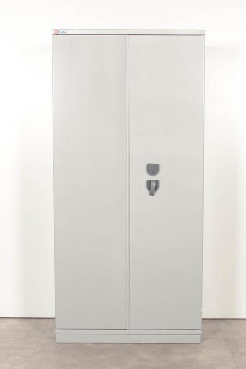 Polifer kluis, aluminium, 195 x 93 cm, incl. 4 legborden..., Huis en Inrichting, Kasten | Roldeurkasten en Archiefkasten, Gebruikt