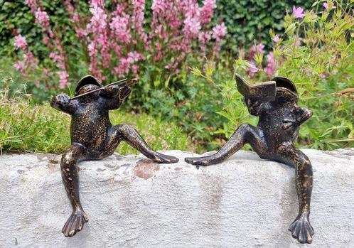 Figurine - Zingende kikkers - Bronze, Antiek en Kunst, Curiosa en Brocante