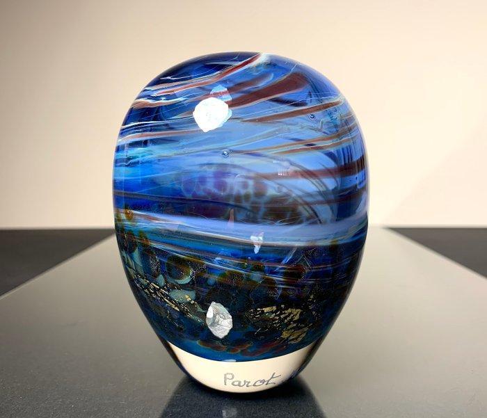 Maxence Parot - Vaas - Unieke kleuren en goud vaas - Glas, Antiek en Kunst, Antiek | Glaswerk en Kristal