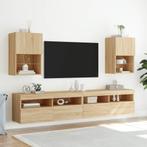 vidaXL Tv-meubels met LED-verlichting 2 st 40,5x30x60 cm, Nieuw, Verzenden