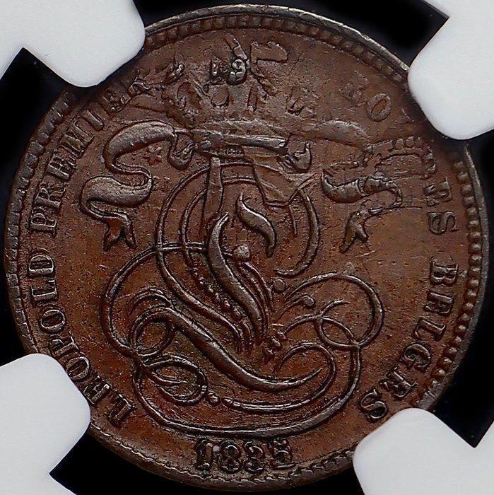 België. Leopold I. 1 Centime 1835 over 2 - overstruck on a, Postzegels en Munten, Munten | Nederland