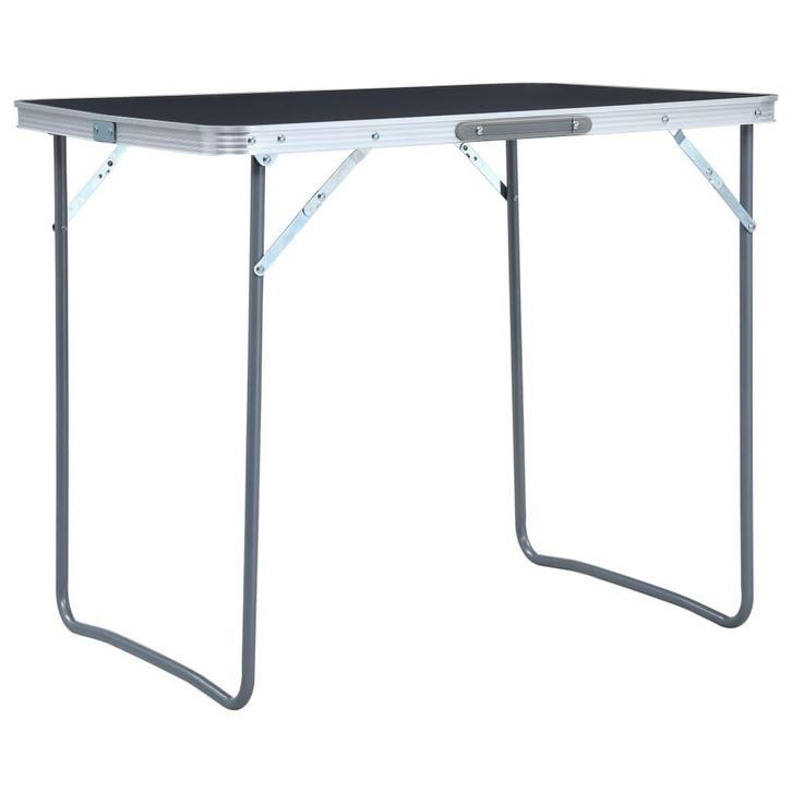 vidaXL Campingtafel inklapbaar met metalen frame 80x60 cm, Caravans en Kamperen, Kampeermeubelen, Nieuw, Verzenden