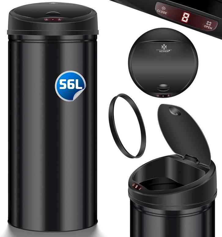 KESSER® Sensor Prullenbak - Afvalbak - Vuilnisbak - 56L - Zw, Huis en Inrichting, Woonaccessoires | Overige, Verzenden