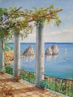 Giuseppe Luongo (1948) - Terrazza di Capri (golfo di Napoli), Antiek en Kunst