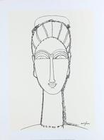 Amedeo Modigliani - Female Face - Artprint - 40 x 30 cm, Antiek en Kunst