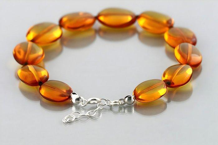 Barnsteen - Amber Charm Bracelet – Polished Cognac Beads –, Antiek en Kunst, Curiosa en Brocante