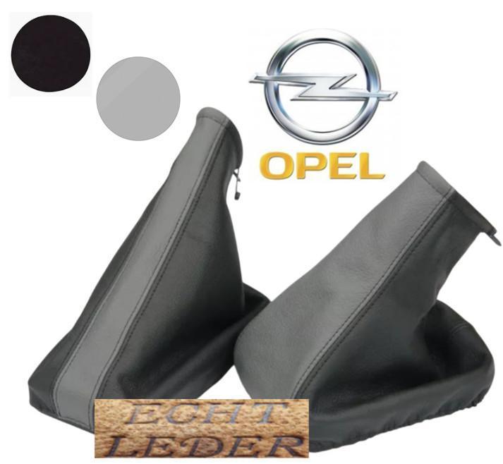 Echt Lederen Pook en Handremhoes OPEL Corsa C Zwart Grijs, Auto diversen, Auto-accessoires, Nieuw, Verzenden
