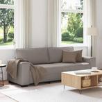 vidaXL 3-zitsbank Taupe 180 cm Stof, Huis en Inrichting, Zetels | Zetels, Verzenden, Nieuw