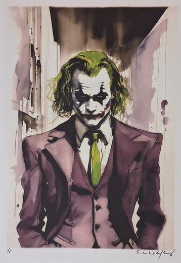 Joker - Heath Ledger - watercolor edition by Emma Wildfang -