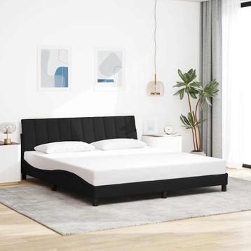 vidaXL Bedframe zonder matras stof zwart 180x200 cm, Verzenden