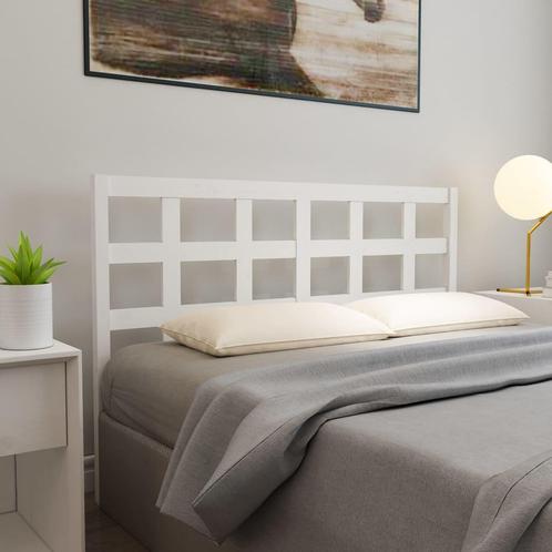 vidaXL Hoofdbord 145,5x4x100 cm massief grenenhout wit, Huis en Inrichting, Slaapkamer | Bedden, Nieuw, Verzenden