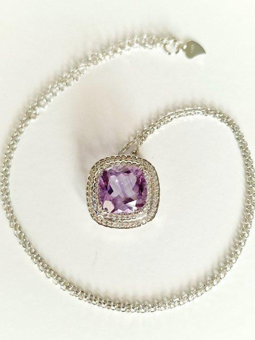Zonder Minimumprijs - Ketting met hanger Platina, Zilver, Handtassen en Accessoires, Antieke sieraden