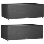 vidaXL Tuinmeubelhoezen 2 st 12 oogjes rechthoekig, Tuin en Terras, Verzenden, Nieuw