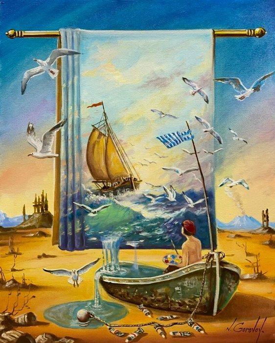 Nikolay Gorovoy - Fresh wind, Antiek en Kunst, Kunst | Schilderijen | Modern