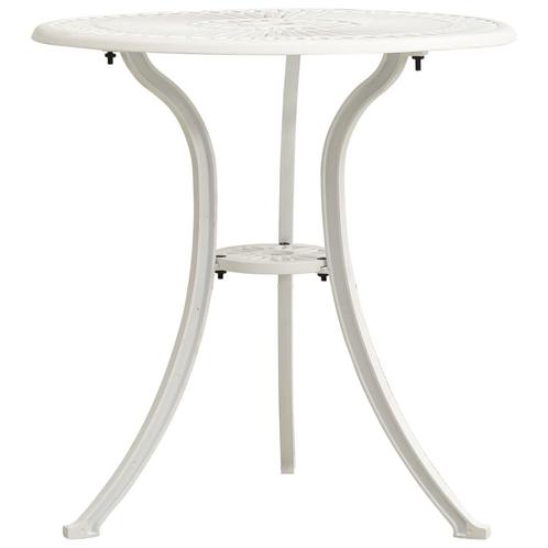 vidaXL Tuintafel 62x62x65 cm gietaluminium wit, Tuin en Terras, Tuintafels, Nieuw, Verzenden