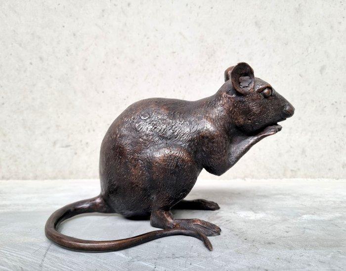 Beeldje - Lifelike Rat - Mouse - Brons, Antiek en Kunst, Kunst | Designobjecten