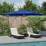 vidaXL Roma Parasol Blauw 286 x 284 x 270 cm Aluminium en, Tuin en Terras, Verzenden, Nieuw
