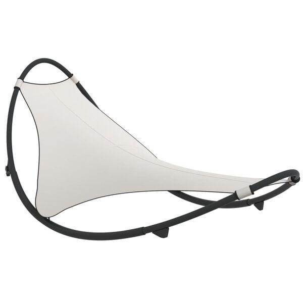 Schommelend Ligbed - Creme & Staal | Tweede Kansje | Voor..., Tuin en Terras, Ligbedden, Verrijdbaar, Nieuw, Textileen, Verzenden