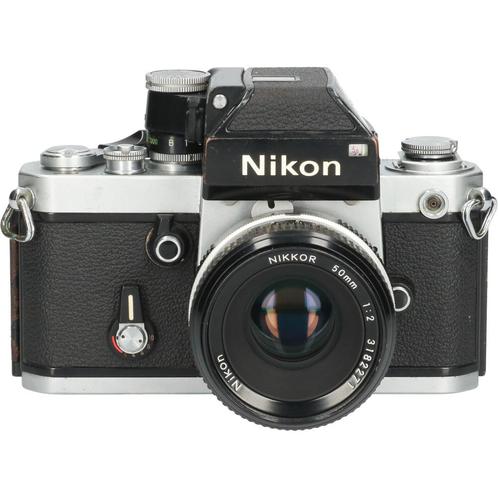 Tweedehands Nikon F2 Photomic DP-1 Prism + 50mm f/1:2 CM3161, Audio, Tv en Foto, Overige Audio, Tv en Foto, Gebruikt, Ophalen of Verzenden
