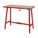 Inklapbare werkbank 120 cm met houten werkblad - rood, Doe-het-zelf en Bouw, Werkbanken, Nieuw, Ophalen of Verzenden