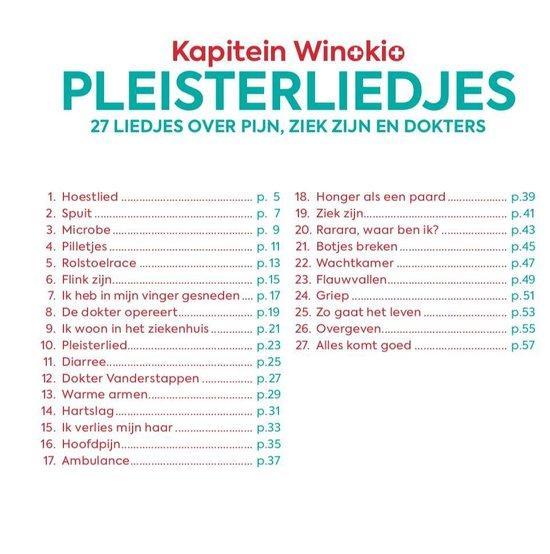 Pleisterliedjes 9789490378547 Kapitein Winokio, Boeken, Kinderboeken | Baby's en Peuters, Zo goed als nieuw, Verzenden