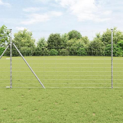 vidaXL Veldhek 1,4x50 m Gegalvaniseerd Staal, Tuin en Terras, Tuinhekken en Hekwerk, Nieuw, Verzenden