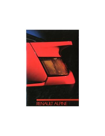 1987 ALPINE GT V6 BROCHURE NEDERLANDS