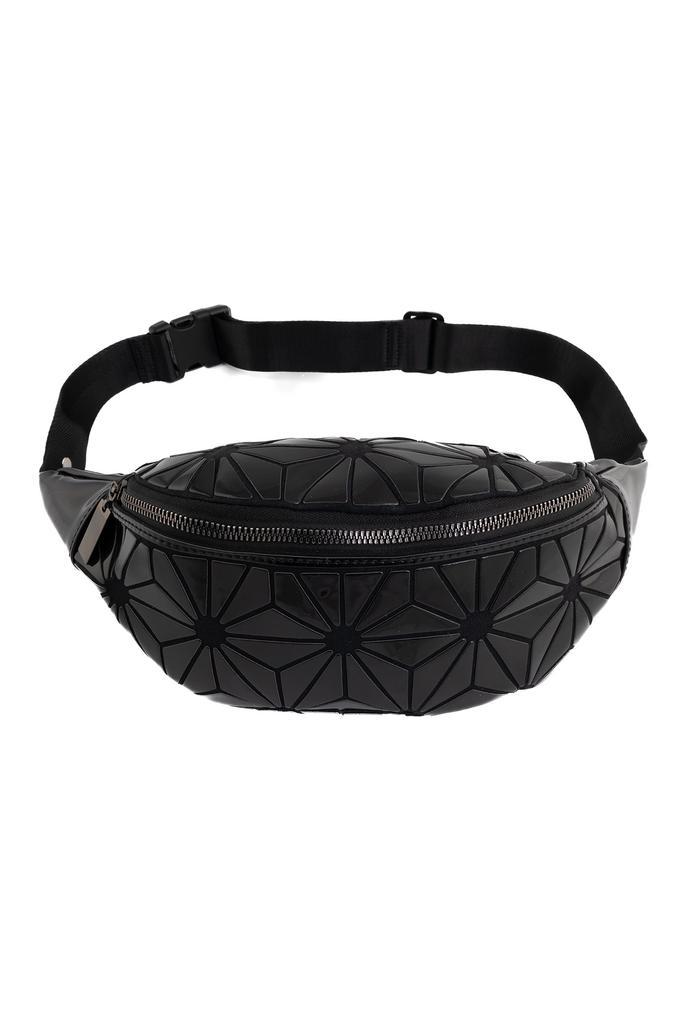 Reflecterende Heuptas Lijnpatroon Holografisch Fanny Packtas, Handtassen en Accessoires, Tassen | Damestassen, Zwart, Nieuw, Ophalen of Verzenden
