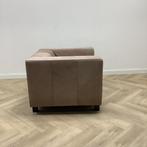 fauteuil (hxbxd) 67x103x87 cm, taupe - bruin leer, Huis en Inrichting, Fauteuils, Gebruikt