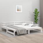vidaXL Lit de jour avec lit gigogne blanc 90x190 cm bois, Verzenden
