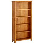 vidaXL Boekenkast met 5 schappen 70x22x140 cm massief, Huis en Inrichting, Kasten | Boekenkasten, Verzenden, Nieuw