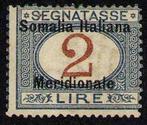 Italiaans Somalië 1906 - 2 lire postzegel overdrukt op 2, Gestempeld