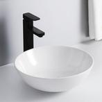 SALE - Luka 39 - Glans wit - Waskom -  -  - Keramiek -  Rond, Doe-het-zelf en Bouw, Ophalen of Verzenden, Nieuw