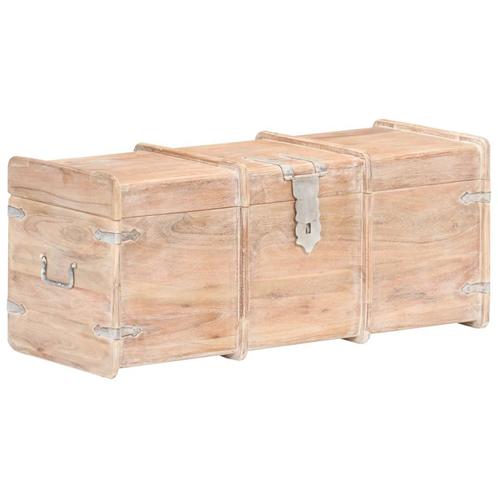 vidaXL Coffre de rangement 90x40x40 cm bois dacacia, Maison & Meubles, Armoires | Autre, Neuf, Envoi