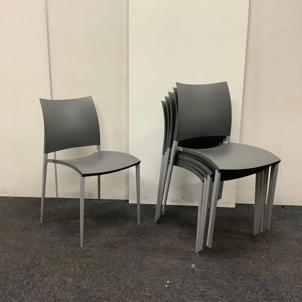 Desalto Sand complete set van 6 stuks design stoelen,  Pocci, Huis en Inrichting, Stoelen, Zwart, Gebruikt, Vijf, Zes of meer stoelen
