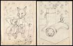 Helen Haywood (1908-1995) - 6 grappige schetsen van dieren,