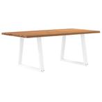 vidaXL Eettafel met natuurlijke rand 200x100x74 cm massief, Huis en Inrichting, Tafels | Eettafels, Verzenden, Nieuw