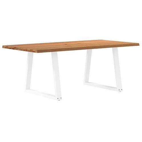 vidaXL Eettafel met natuurlijke rand 200x100x74 cm massief, Huis en Inrichting, Tafels | Eettafels, Nieuw, Verzenden