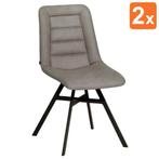 Stoelen | NIELS | Polyester/Metaal | Grey | Zwarte Poten |, Zakelijke goederen, Verzenden, Nieuw in verpakking